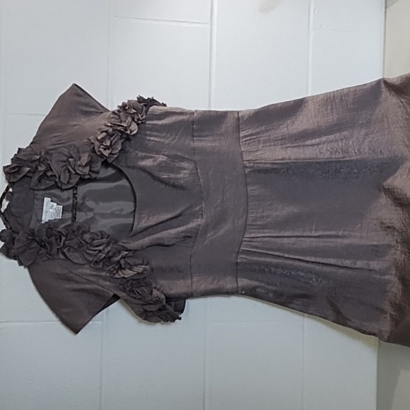 London Times Special Occasion 2 Pc Bolero Midi Lined Jacket Dress Size 8 Y2K - Picture 13 of 15